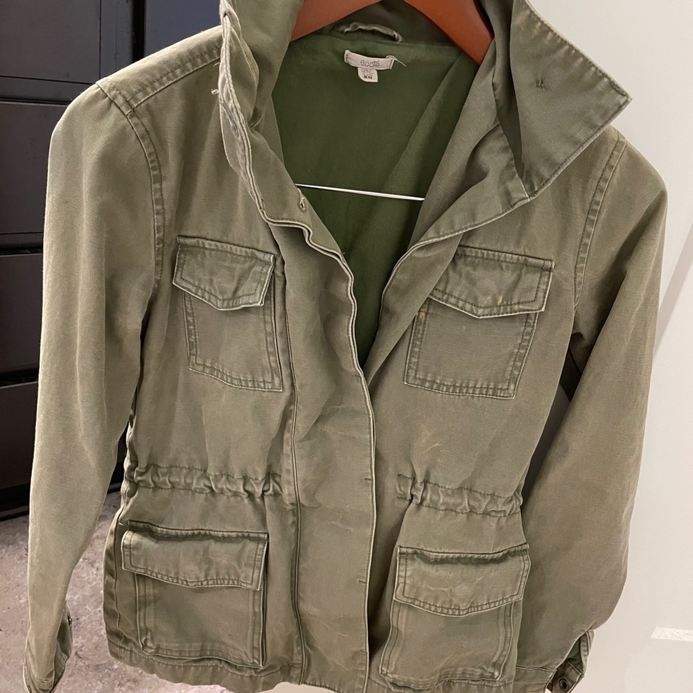 urban outfitters green utility jacket - xs